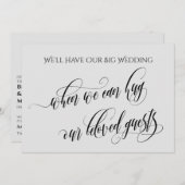 Lichtgrijs wanneer we je kunnen knuffelen uitgeste kaart (Voorkant / Achterkant)