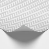 Lichtgrijs Wit Chevron Zig-Zag Patroon Cadeaupapier (Hoek)