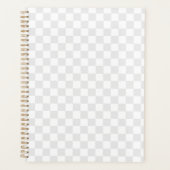 Lichtgrijs Wit Geruit Dambord Planner (Voorkant)