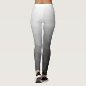 Lichtgrijs Wit Gradiënt Geometrie Mesh Patroon Leggings (Achterkant)