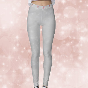 Lichtgrijs wit met zwarte katten in rode pentagram leggings