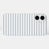 Lichtgrijs & Witte Cute Horizonaal Gestreept Case-Mate iPhone Case (Achterkant (horizontaal))
