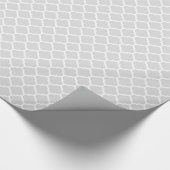 Lichtgrijs witte Marokkaanse Quatrefoil-patroon #5 Cadeaupapier (Hoek)
