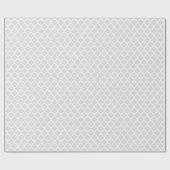 Lichtgrijs witte Marokkaanse Quatrefoil-patroon #5 Cadeaupapier (Vlak)