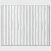 Lichtgrijs & Witte Scheve Strepen Cadeaupapier (Vlak)