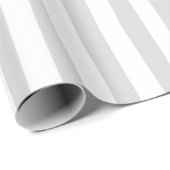 Lichtgrijs & Witte Scheve Strepen Cadeaupapier (Rol Hoek)
