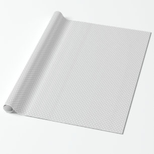 Lichtgrijs Witte Stippenpatroon Cadeaupapier