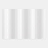 Lichtgrijs & Witte Strepen Inpakpapier Vel (Voorkant)