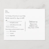 Lichtgrijs & Zilver Glanzend Confetti Stippen RSVP Uitnodiging Briefkaart (Achterkant)