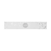 Lichtgrijs & Zilver Glanzende Confetti Stippen Inv Uitnodigingen Wikkel (Vlak)
