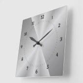Lichtgrijs, zilver onder metaal vierkante klok (Hoek)
