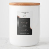 Lichtgrijs Zwart Wavy Roos Gouden Etiketten met Lo (Voorkant)