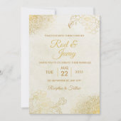 Lichtgrijsachtig geel en Sinaasappel minimalistisc Kaart (Voorkant)