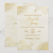 Lichtgrijsachtig geel en Sinaasappel minimalistisc Kaart (Voorkant / Achterkant)