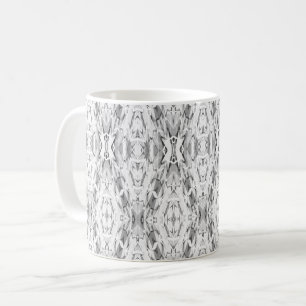 Lichtgrijze abstracte geometriepatroon koffiemok
