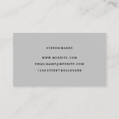 Lichtgrijze achtergrond visitekaartje (Achterkant)
