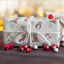 Lichtgrijze baby's eerste kerstwinterdieren