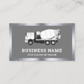 Lichtgrijze betonmixer Cement Truck Visitekaartje (Voorkant)
