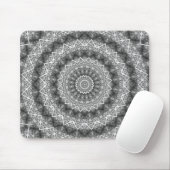 Lichtgrijze caleidoscoop / Mandala Muismat (Met muis)