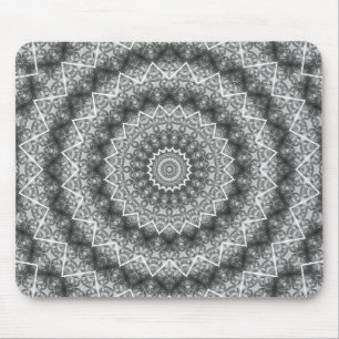Lichtgrijze caleidoscoop / Mandala Muismat
