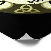 Lichtgrijze drie-eenheid en zwart vis monogram poster (Hoek)