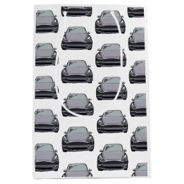 Lichtgrijze elektrische voertuig SUV auto Medium Cadeauzakje