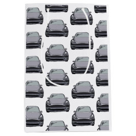 Lichtgrijze elektrische voertuig SUV auto Medium Cadeauzakje