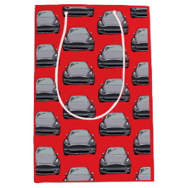 Lichtgrijze elektrische voertuig SUV Auto Rood Medium Cadeauzakje