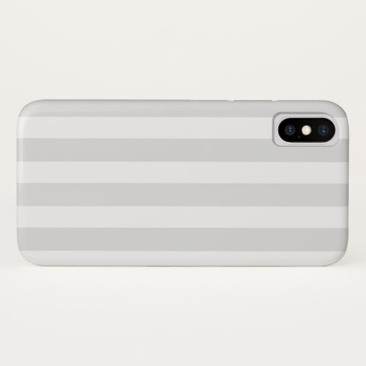 Lichtgrijze en witte snoepjes strepen Case-Mate iPhone case (Achterkant (horizontaal))