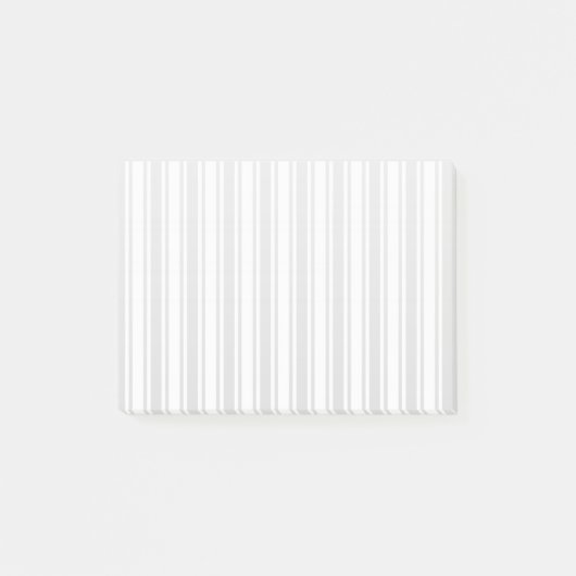 Lichtgrijze en witte snoepjes strepen post-it® notes (Voorkant)