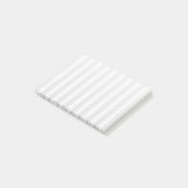 Lichtgrijze en witte snoepjes strepen post-it® notes (Schuin)