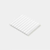 Lichtgrijze en witte snoepjes strepen post-it® notes (Schuin)