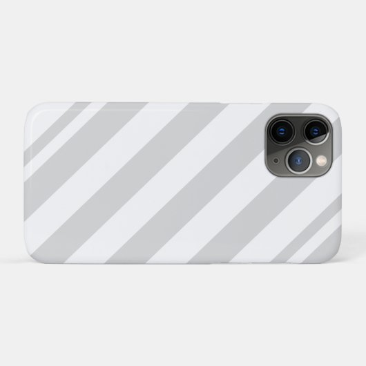 Lichtgrijze en witte strepen Case-Mate iPhone case (Achterkant (horizontaal))