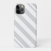 Lichtgrijze en witte strepen Case-Mate iPhone case (Achterkant)