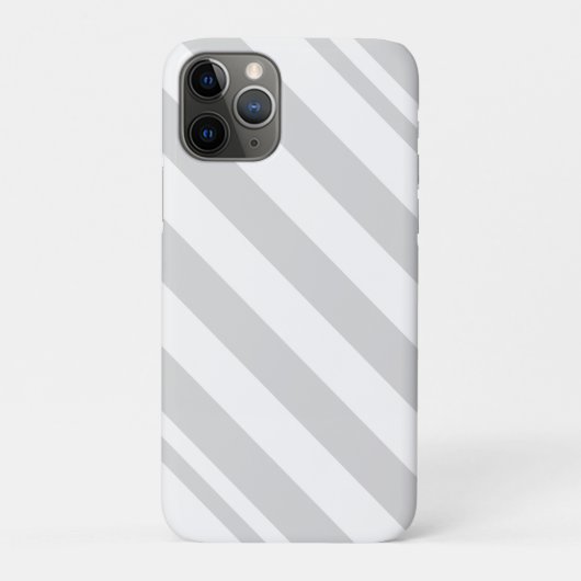 Lichtgrijze en witte strepen Case-Mate iPhone case (Achterkant)