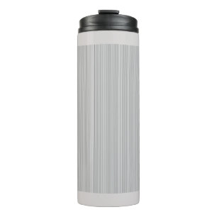 Lichtgrijze en witte strepen Chic Thermosbeker