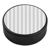 Lichtgrijze en witte strepen hockey puck (3/4)