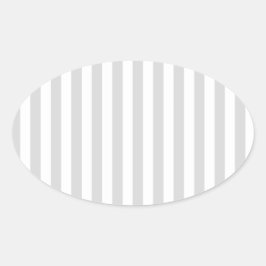 Lichtgrijze en witte strepen ovale sticker