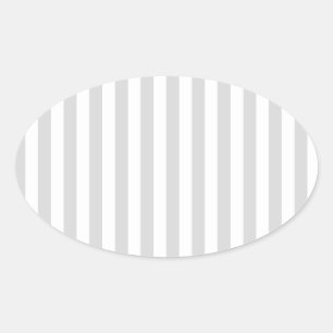 Lichtgrijze en witte strepen ovale sticker