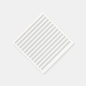 Lichtgrijze en witte strepen servet (Hoek)