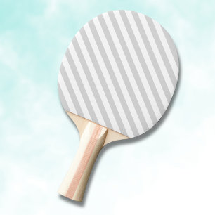 Lichtgrijze en witte strepen tafeltennisbatje