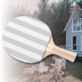 Lichtgrijze en witte strepen tafeltennisbatje