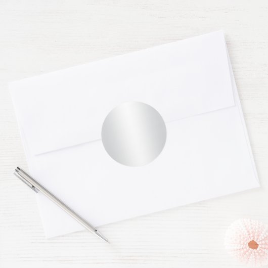 Lichtgrijze en witte verloopkleurige achtergrond ronde sticker (Envelop)