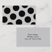 Lichtgrijze en zwarte Stippen Visitekaartje (Voorkant / Achterkant)