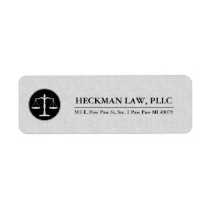 Lichtgrijze Gedrukte Linnen Zwarte Justice Logo Etiket