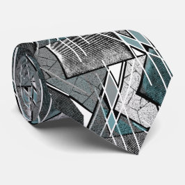 Lichtgrijze geometrische afdruk stropdas