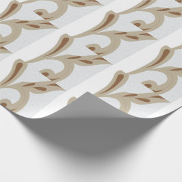 Lichtgrijze geometrische bloem | Moderne zomerpatr Cadeaupapier
