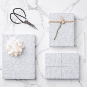 Lichtgrijze geometrische bloem Moderne zomerpatr Inpakpapier Vel