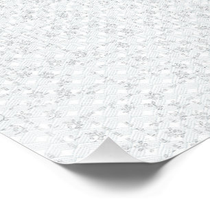 Lichtgrijze geometrische bloem Moderne zomerpatr Perfect Poster