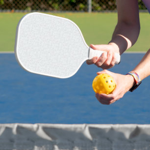 Lichtgrijze geometrische bloem Moderne zomerpatr Pickleball Paddle